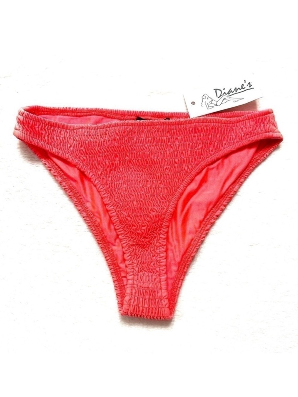 🔴 5 for $10 Rehab LAB Orange Ruched High Cut Bikini Bottom Size M